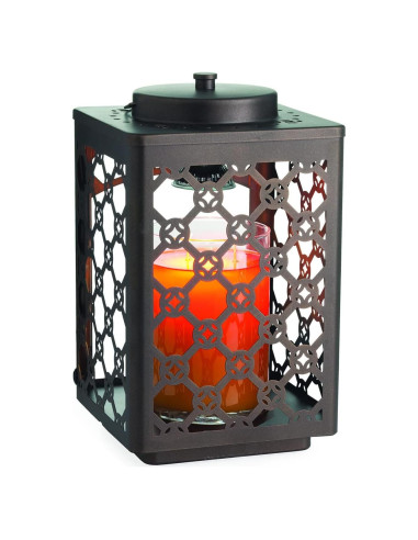 Calentador de Velas Candle Warmers Jardín 15 cm Bronce Geométrico