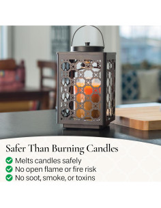 Calentador de Velas Candle Warmers Jardín 15 cm Bronce Geométrico 2