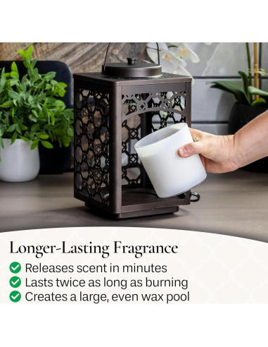 Calentador de Velas Candle Warmers Jardín 15 cm Bronce Geométrico