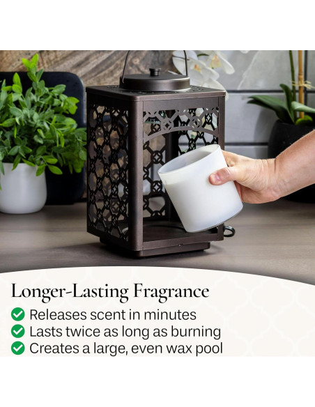 Calentador de Velas Candle Warmers Jardín 15 cm Bronce Geométrico