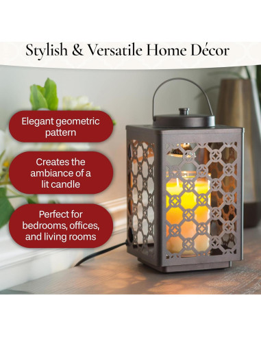 Calentador de Velas Candle Warmers Jardín 15 cm Bronce Geométrico