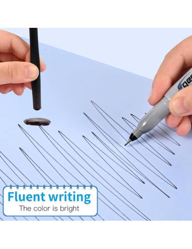 Marcadores Permanentes Cgerma Ultra Fina 18 Unidades Negro