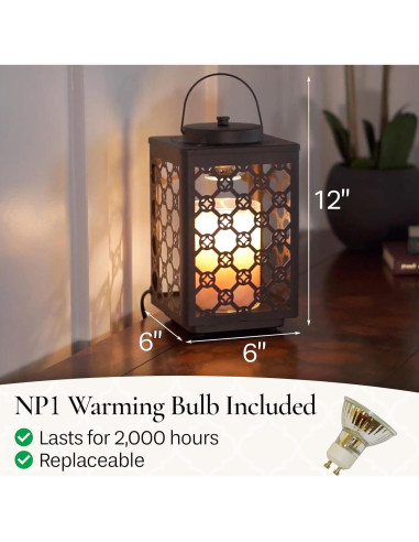 Calentador de Velas Candle Warmers Jardín 15 cm Bronce Geométrico