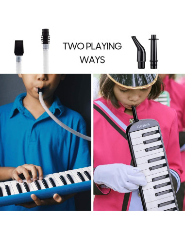 Melodica CAHAYA 32 Teclas Negra con Bolsa de Transporte