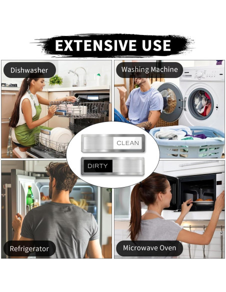 Imán de Lavavajillas Limpio Sucio Kaluofan 17.78x4.83cm