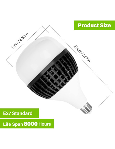 Bombilla Fluorescente Compacta HPUSN 85W E27 Luz Diurna 5400K