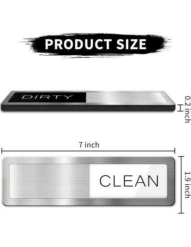 Imán de Lavavajillas Limpio Sucio Kaluofan 17.78x4.83cm