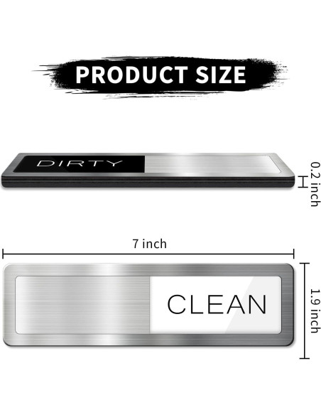 Imán de Lavavajillas Limpio Sucio Kaluofan 17.78x4.83cm