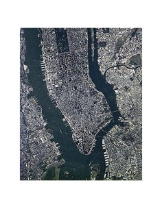 Fotografía Aérea Satelital de Manhattan 50x60 cm