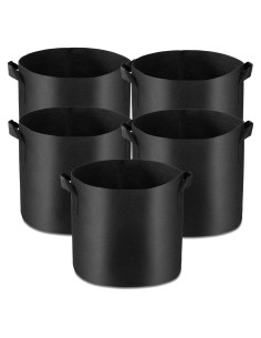 Paquete de 5 macetas de tela Garden4Ever 15 galones 56.78L
