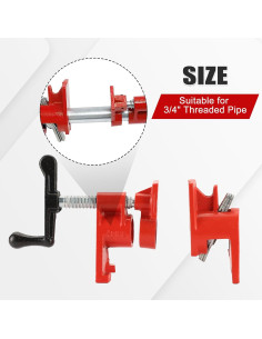 Juego de abrazaderas de tubo FLKQC 3/4" para encolar madera 2