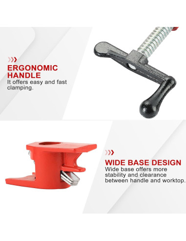 Juego de abrazaderas de tubo FLKQC 3/4" para encolar madera