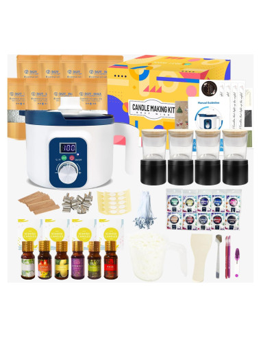 Kit para Hacer Velas KQU ZNJG-1.8 con Olla Digital 1kg