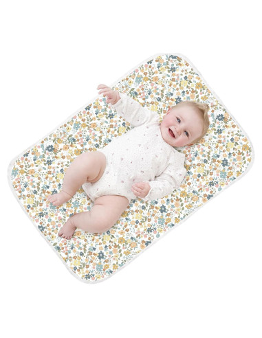 Alfombrilla Cambiar Pañales Coinarin Floral1 - 80x55 cm Impermeable