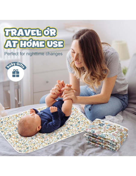 Alfombrilla Cambiar Pañales Coinarin Floral1 - 80x55 cm Impermeable