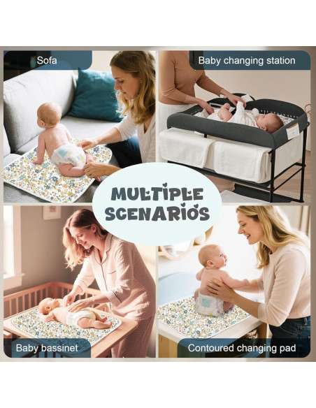 Alfombrilla Cambiar Pañales Coinarin Floral1 - 80x55 cm Impermeable