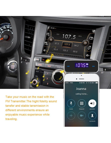 Transmisor de Audio FM Beinhome con Pantalla Digital y AUX