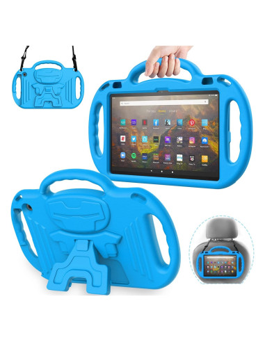 Funda para Niños AVAWO Fire HD 10/10 Plus 2023 Azul
