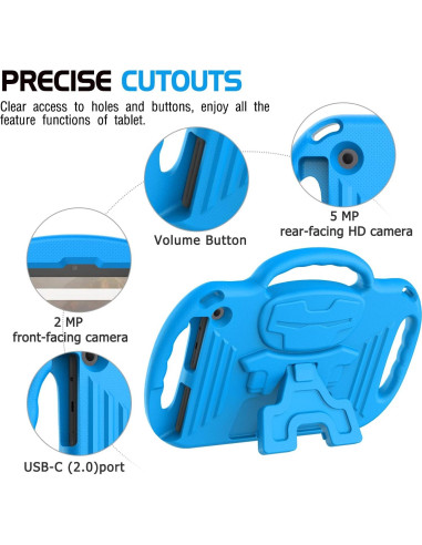 Funda para Niños AVAWO Fire HD 10/10 Plus 2023 Azul
