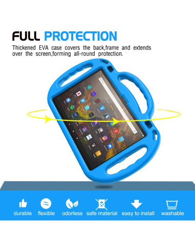 Funda para Niños AVAWO Fire HD 10/10 Plus 2023 Azul