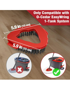 Cabezal de Fregona NEWE Triangular 2 Piezas para O-Cedar 2