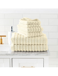 Juego de Toallas de Spa de Lujo Amrapur 6 Piezas 100% Algodón 2