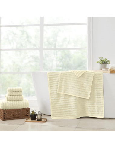 Juego de Toallas de Spa de Lujo Amrapur 6 Piezas 100% Algodón