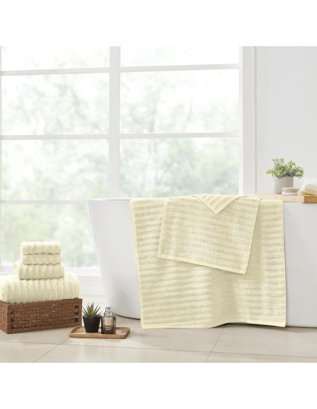 Juego de Toallas de Spa de Lujo Amrapur 6 Piezas 100% Algodón