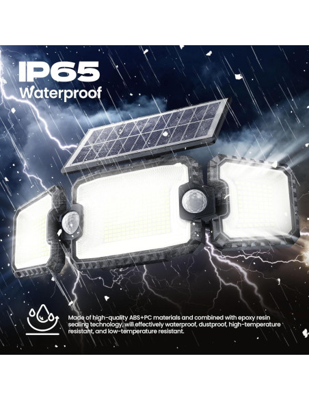 Lámpara Solar Noctila LT00101 305 LED 3000LM Sensor Movimiento
