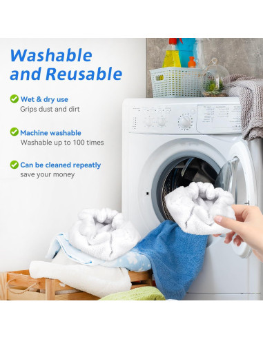 Paños de Vapor de Mano BeiLan - 12 Paquetes Reutilizables