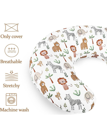 Funda de Almohada de Lactancia DAYEEBALL Animal 45.7x56.8 cm