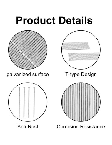 Clavos Brad Galvanizados OUSCHR 18 GA 3.18 cm Paquete 5000