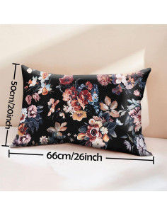 Funda de Almohada de Satén GABraden 2PCS Estándar 66x51cm Negro 2