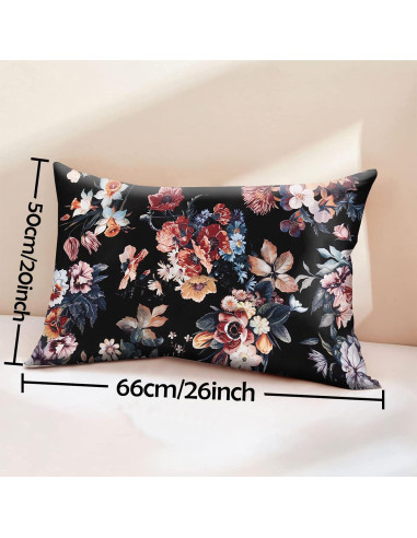 Funda de Almohada de Satén GABraden 2PCS Estándar 66x51cm Negro