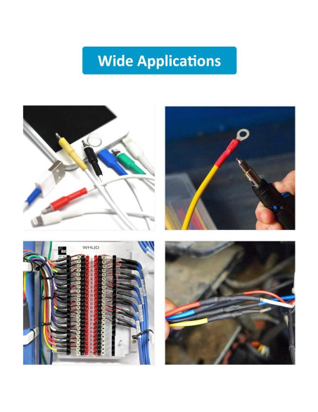 Kit 650 Tubos Termoretráctiles Negros innhom 2:1 Aislantes