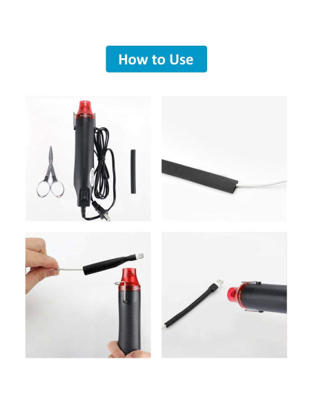 Kit 650 Tubos Termoretráctiles Negros innhom 2:1 Aislantes