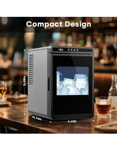 Máquina de Hielo Erivess 10kg/24h Portátil Autolimpiante 2