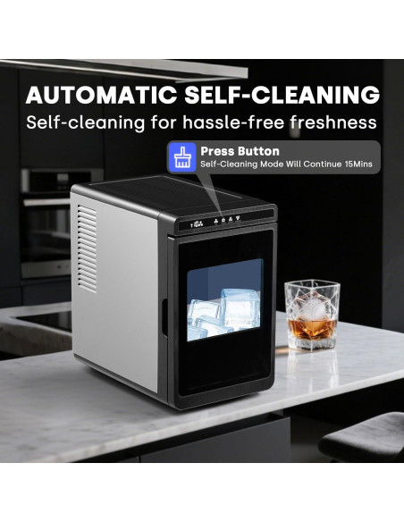 Máquina de Hielo Erivess 10kg/24h Portátil Autolimpiante