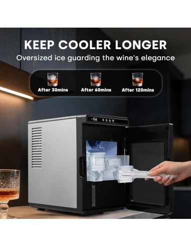 Máquina de Hielo Erivess 10kg/24h Portátil Autolimpiante