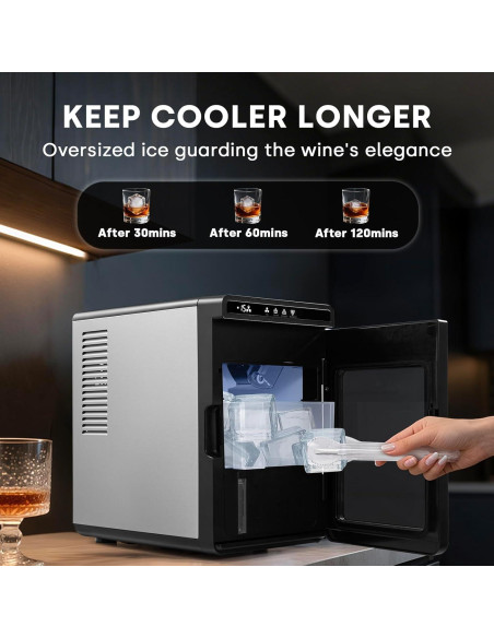 Máquina de Hielo Erivess 10kg/24h Portátil Autolimpiante