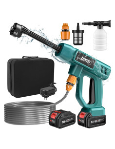 Limpiadora a Presión Inalámbrica ZUYIYI 970 PSI 2 Baterías 4.0Ah