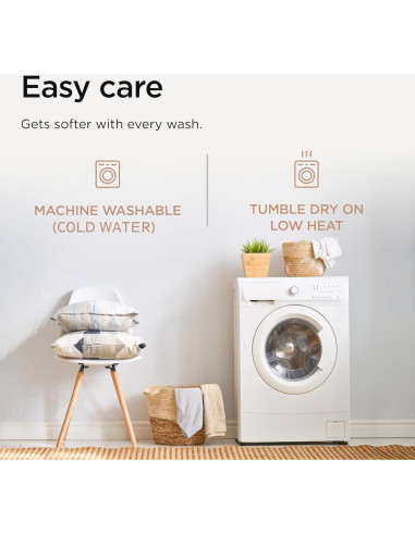 Manta de Muselina Threadmill Queen 100% Algodón Beige 4 Capas