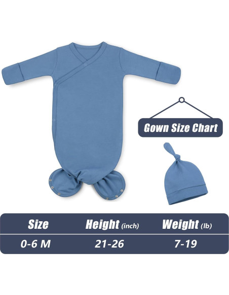 Vestido de Bebé Anudado MVUOCR Algodón 0-6 Meses Lavanda