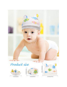 Conjunto Geyoga 18 Piezas: Gorro, Manoplas y Calcetines Bebé 0-6 Meses 2