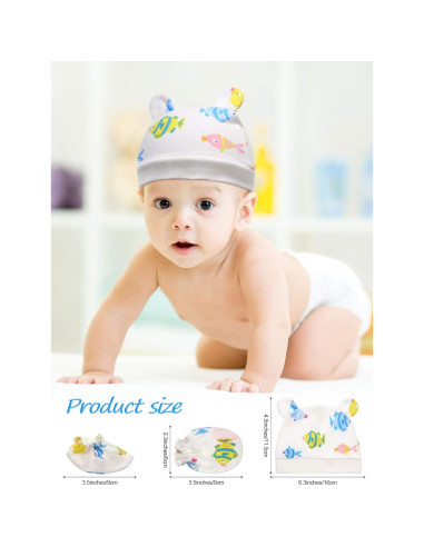 Conjunto Geyoga 18 Piezas: Gorro, Manoplas y Calcetines Bebé 0-6 Meses