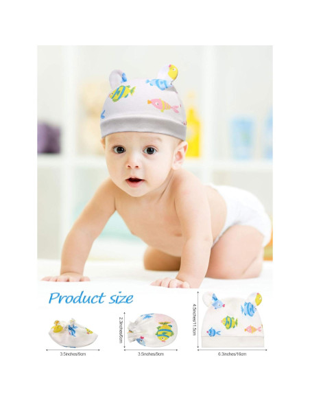 Conjunto Geyoga 18 Piezas: Gorro, Manoplas y Calcetines Bebé 0-6 Meses