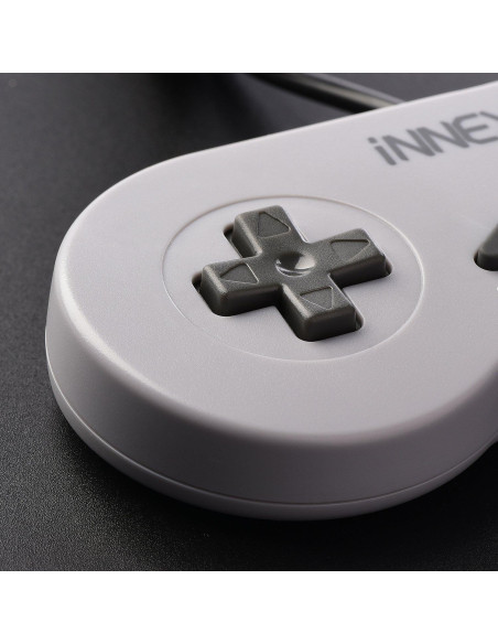 Paquete de 2 Controladores Retro USB iNNEXT SNES Gris/Púrpura