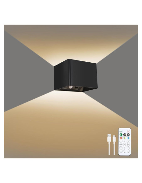 Lámpara de Pared Inalámbrica Aialun con Sensor y Control Remoto