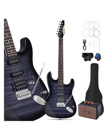 Guitarra Eléctrica Leo Jaymz ST 39" Completo con Amplificador 5W