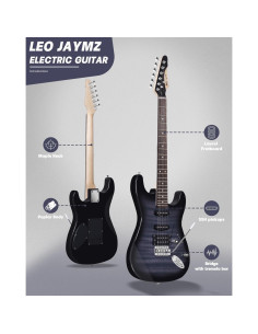 Guitarra Eléctrica Leo Jaymz ST 39" Completo con Amplificador 5W 2